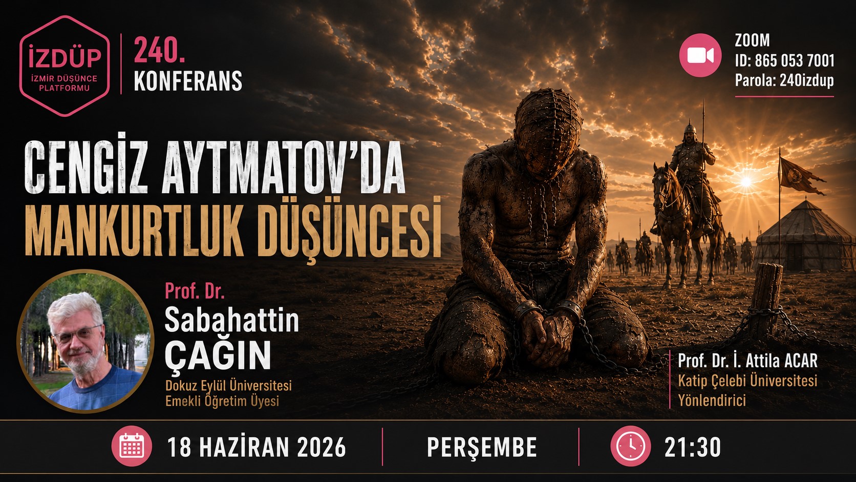 İZMİR DÜŞÜNCE PLATFORMU 240. KONFERANS-Prof. Dr. Sabahattin ÇAĞIN 